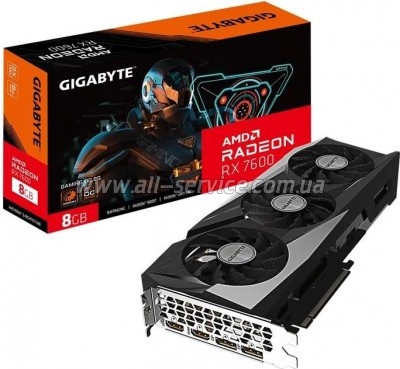  GIGABYTE Radeon RX 7600 8Gb GAMING OC (GV-R76GAMING OC-8GD)