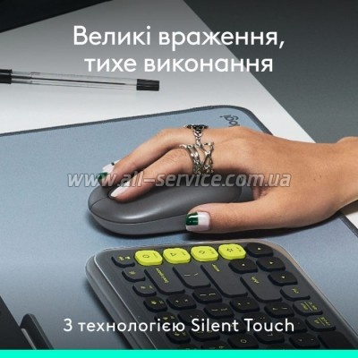  Logitech POP Mouse With Emoji Bluetooth Graphite (910-007412)