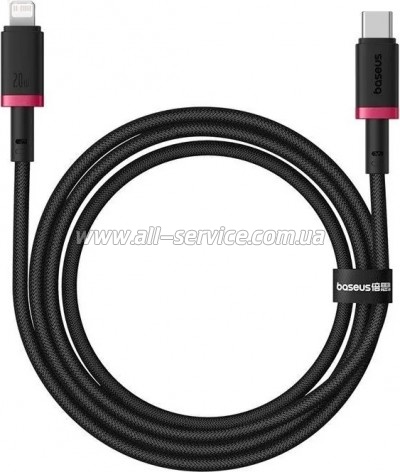 ���� ������ USB-C to Lightning 2.0m 20W red+black Baseus (P10377800U01-03)