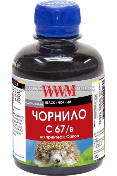 Чернила WWM для Canon IPF-107Bk 200г Black Водорастворимые (C67/B) Чернила WWM для Canon IPF-107Bk 200г Black Водорастворимые (C67/B)