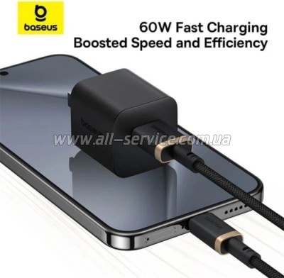 ���� ������ USB AM to USB-C 2.0m 60W black/gold Baseus (P10377802U01-02)
