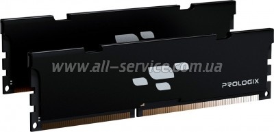 ������ ������ ��� ���������� DDR4 32GB (2x16GB) 3200 MHz Black Prologix (PRO32GB3200B4K)
