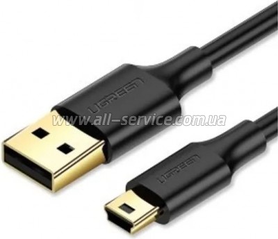 Дата кабель USB 2.0 AM to Mini 5P 1.0m US132 black Ugreen (10355) Дата кабель USB 2.0 AM to Mini 5P 1.0m US132 black Ugreen (10355)