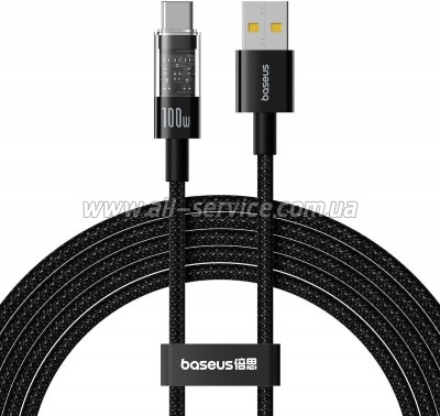 ���� ������ USB-C to USB-C 2.0m 100W black Baseus (P10373000111-01)