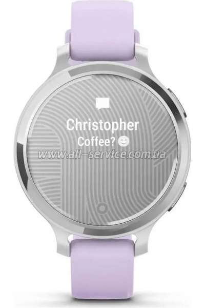 �����-���� Garmin Lily 2 Active, Silver/Jasmine Purple, Silicone, (010-02891-01)