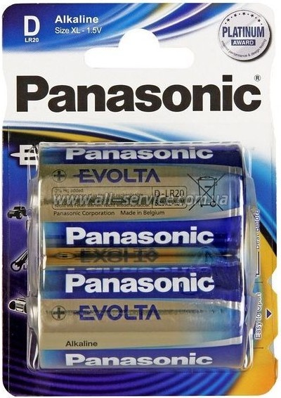 Батарейка Panasonic D LR20 Evolta * 2 (LR20EGE/2BP) Батарейка Panasonic D LR20 Evolta * 2 (LR20EGE/2BP)
