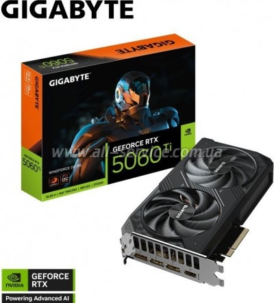  GIGABYTE GeForce RTX5060Ti 8Gb WINDFORCE OC (GV-N506TWF2OC-8GD)