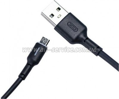 ���� ������ USB 2.0 AM to Micro 5P 1.0m 3A black XO (NB112-M-BK)