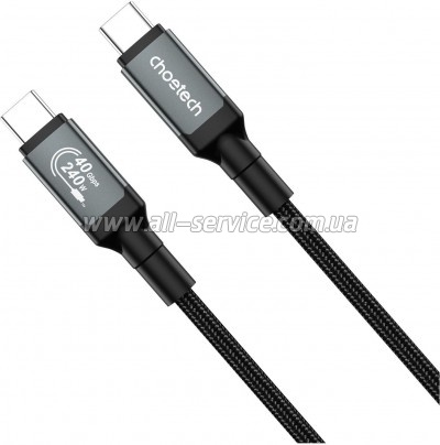 ���� ������ USB-C to USB-C 1.2m USB4.0 Gen3 240W Choetech (XCC-1040-GY)