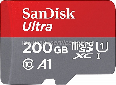   SanDisk 200GB microSDXC C10 UHS-I Ultra + SD (SDSQUAR-200G-GN6MA)
