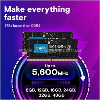     SoDIMM DDR5 32GB 5600 MHz Micron (CT32G56C46S5T)