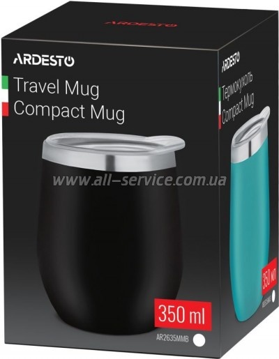  Ardesto Compact Mug 350  Black (AR2635MMB)
