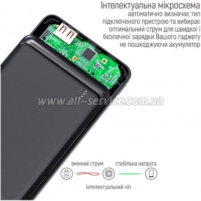������� ������������� ColorWay 10000mAh Slim PD 18W Black (CW-PB100LPG3BK-PD)
