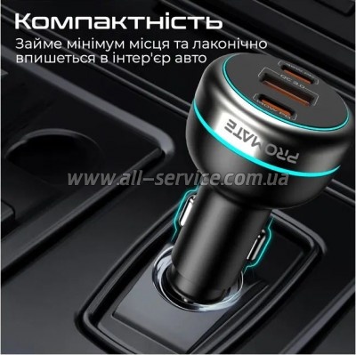 �������� ������� Promate 2xUSB-C PD + USB-A QC3.0 (powerdrive-230)