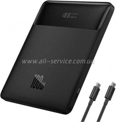   Baseus Blade Digital Display 20000mAh PD/100W, Black (PPDGL-01, PPBLD100-S) (PPBL000201)
