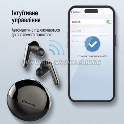  ColorWay TWS-3 Earbuds Black (CW-TWS3BK)