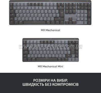  Logitech MX Mechanical Mini Illuminated UA Graphite (920-010782)