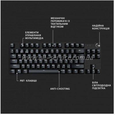  Logitech G413 TKL SE Mechanical Tactile Switch USB UA Black (920-010446)