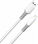 ���� ������ USB 2.0 AM to Lightning 1.0m 3A liquid silicone white ColorWay (CW-CBUL093-WT)