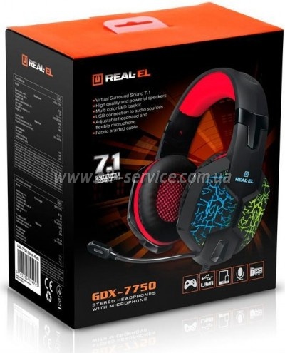  REAL-EL GDX-7750 Black-Red