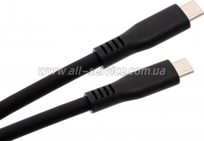 ���� ������ USB-C to USB-C 1.2m UBS3.2 Gen2 10G 100W Chip Silicon Black Vinga (VCPDCCC31012SB)