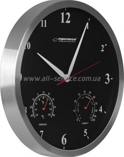   Esperanza Wall Clock Washington 30 Black (EHC008K)