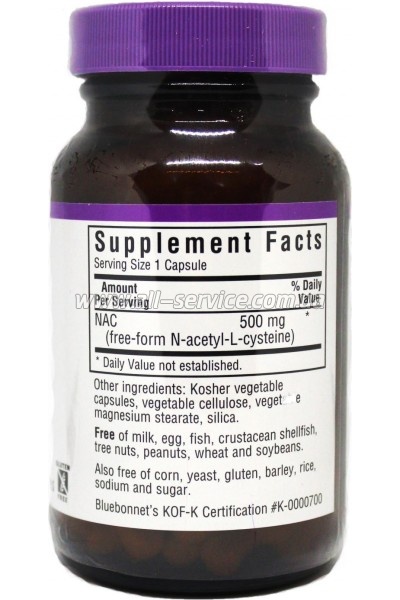  Bluebonnet Nutrition NAC (N--L-) 500, 60   (BLB0064)