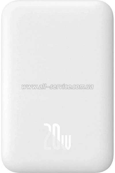 ������� ������������� Baseus Airpow 6000mAh PD 20W Mag White (P10022807213-00)