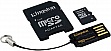   16GB KINGSTON microSDHC Class 10 +SD  + USB  (MBLY10G2/16GB)