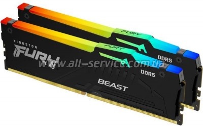     DDR5 16GB (2x8GB) 5600 MHz FURY Beast RGB Kingston Fury (ex.HyperX) (KF556C36BBEAK2-16)