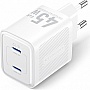 �������� ������� Vention 2xUSB-C PD45W GaN white (FCFW0-EU)