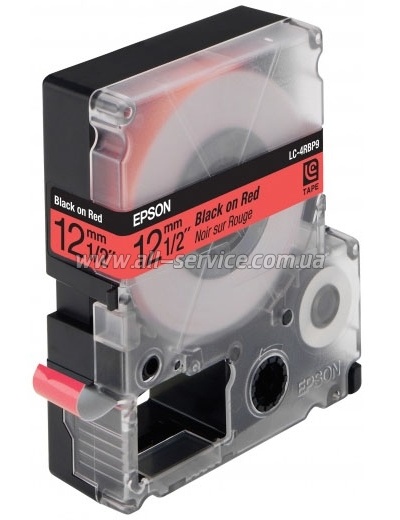 Лента Epson LC4RBP9 LW-300/ 400/ 400VP Pastel Black/ Red 12mmx9m (C53S625402) Лента Epson LC4RBP9 LW-300/ 400/ 400VP Pastel Black/ Red 12mmx9m (C53S625402)