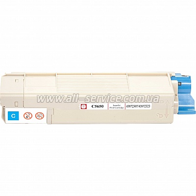  BASF OKI C5650/ C5750  43872307/ 43872323 Cyan (BASF-KT-C5650C)