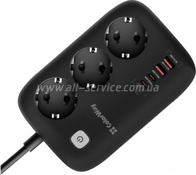 ������� ������ ������� ColorWay CW-CHE34PDB 3 ���/ 4USB GaN3 Pro (CW-CHE34PDB)