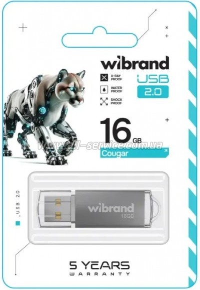  Wibrand 16GB Cougar Silver USB 2.0 (WI2.0/CU16P1S)