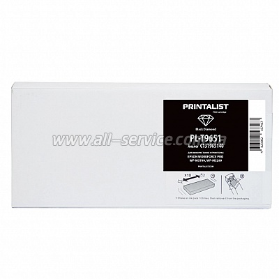 Картридж PRINTALIST для Epson WorkForce Pro WF-M5799DWF/ WF-M5299DW аналог C13T965140 Black (PL-T9651)