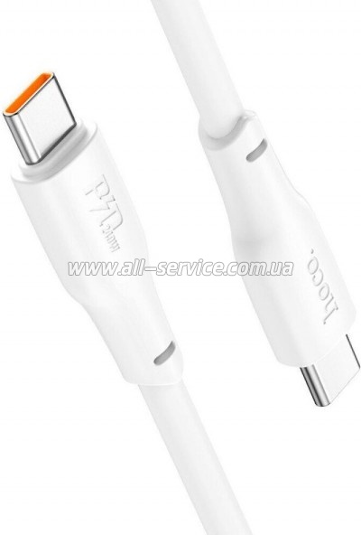 ���� ������ USB-C to USB-C 1.0m 240W TPE X93 white HOCO (6931474790736)