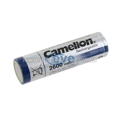  18650 Li-Ion ICR18650 FlatTop Bulk, 2600mAh, 3.7V Camelion (ICR18650F-26)