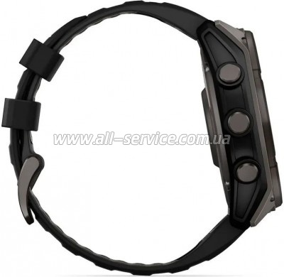 �����-���� Garmin fenix 8 51mm,Saph Solar,CrbnGry Ti/Blk,Blk/PblGryBnd (010-02907-11)