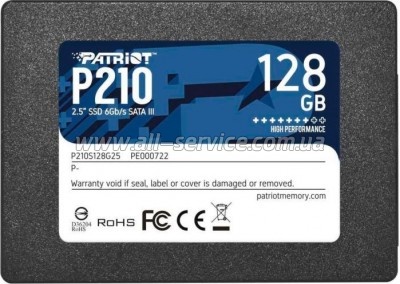 SSD  PATRIOT P210 128GB (P210S128G25)