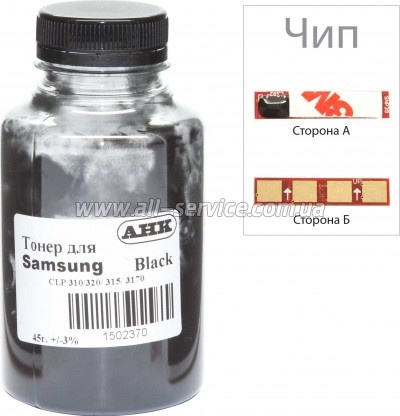 Тонер + чип АНК Samsung CLP-320 бутль 45г Black (1500212) Тонер + чип АНК Samsung CLP-320 бутль 45г Black (1500212)