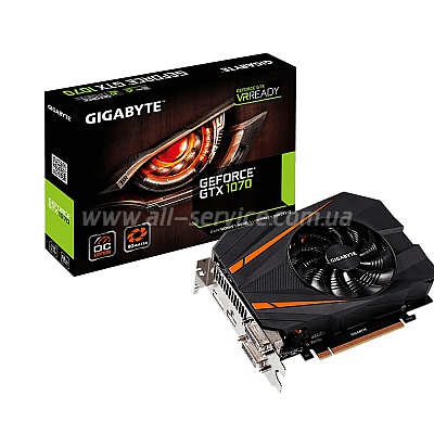  Gigabyte GeForce GTX1070 8GB GDDR5 Mini ITX OC (GV-N1070IXOC-8GD)