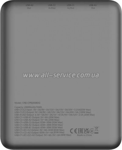   Canyon PB-2008 20000mAh PD/100W Q.C/3.0 (CNE-CPB2008DG)