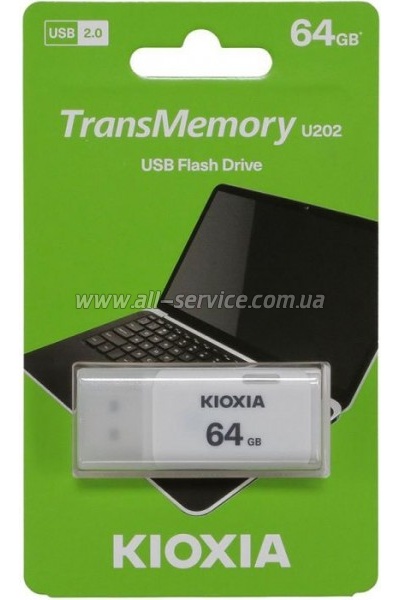   KIOXIA 64GB U202 White USB 2.0 (LU202W064GG4)