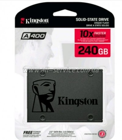 SSD  Kingston 240GB 2.5" A400 SATA 3.0 (SA400S37/240G)
