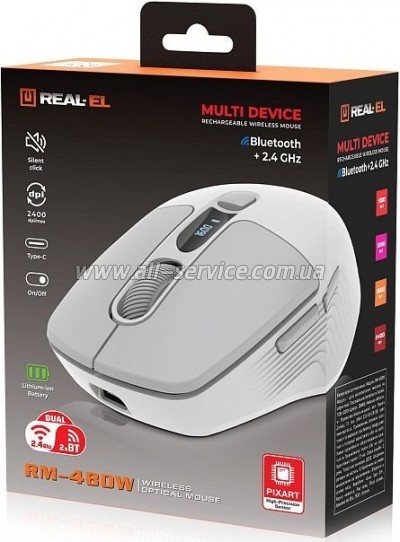  REAL-EL RM-480W Wireless/Bluetooth White (EL123200050)