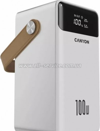   Canyon 60000mAh OnPower 610 PD/100W metal White (CNS-CPB610W)