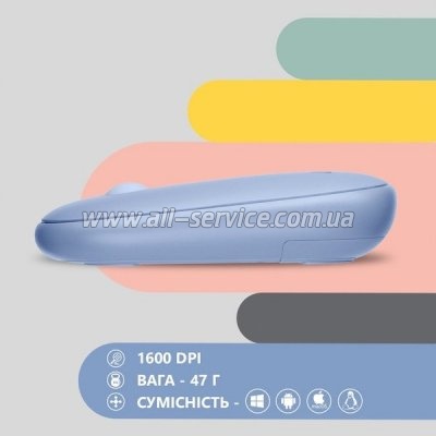 2E MF300 Silent Wireless/Bluetooth Stone Blue (2E-MF300WBL)