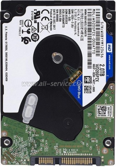  2TB WESTERN DIGITAL Blue SATA 3.0 128 MB (WD20SPZX)