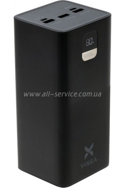   Vinga 50000 mAh 22.5W Display Black (VPBB5022)